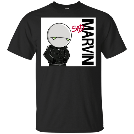 T-Shirts Black / S Sad Marvin T-Shirt