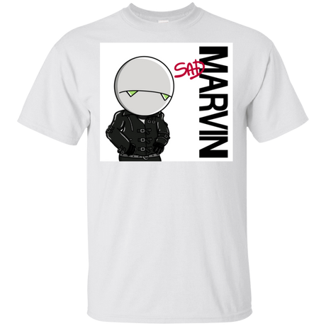 T-Shirts White / S Sad Marvin T-Shirt