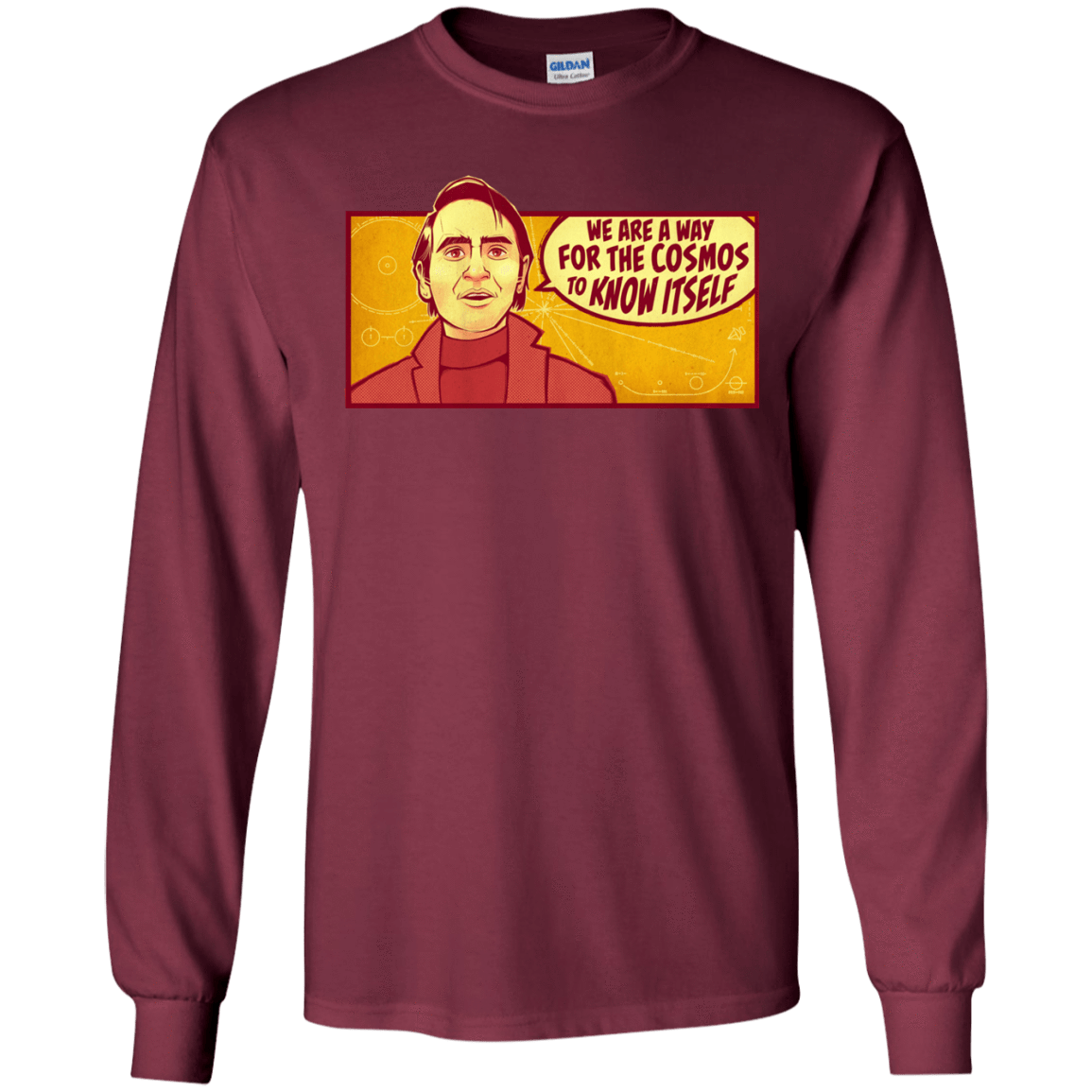 T-Shirts Maroon / S SAGAN Cosmos Long Sleeve T-Shirt