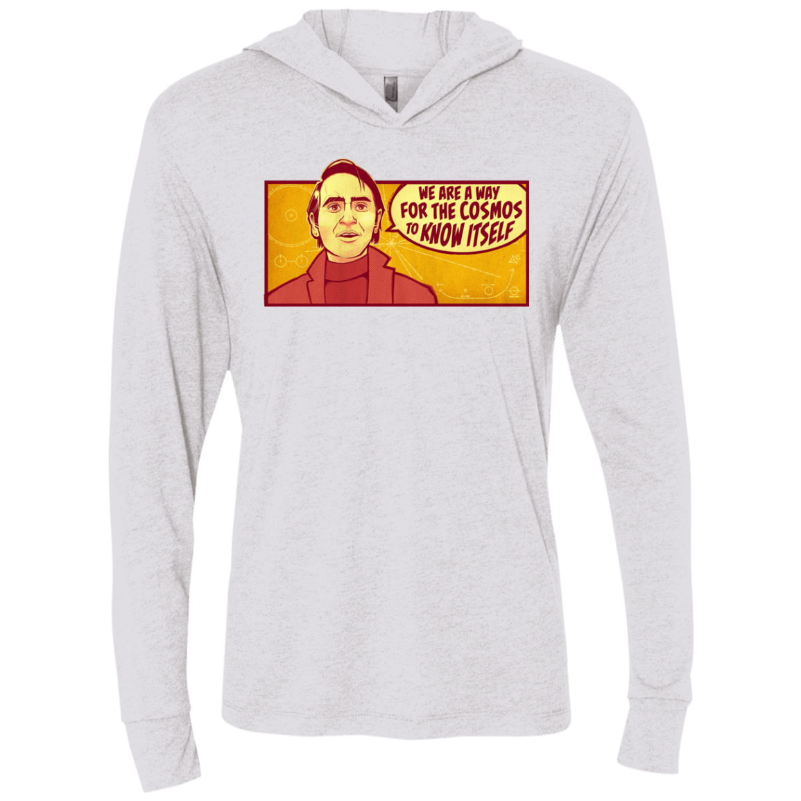 T-Shirts Heather White / X-Small SAGAN Cosmos Triblend Long Sleeve Hoodie Tee