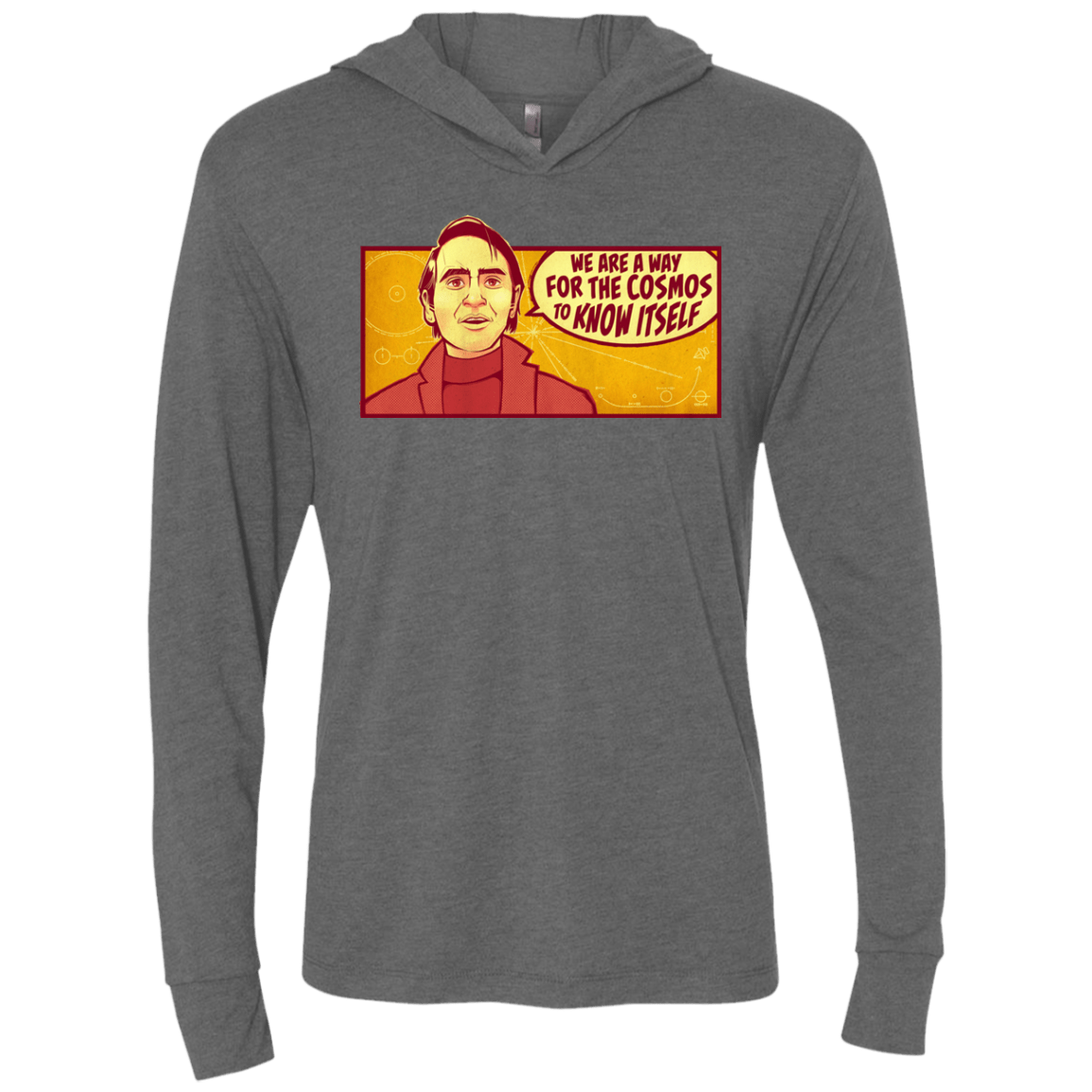 T-Shirts Premium Heather / X-Small SAGAN Cosmos Triblend Long Sleeve Hoodie Tee