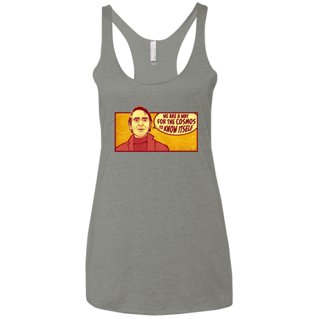 T-Shirts Venetian Grey / X-Small SAGAN Cosmos Women's Triblend Racerback Tank