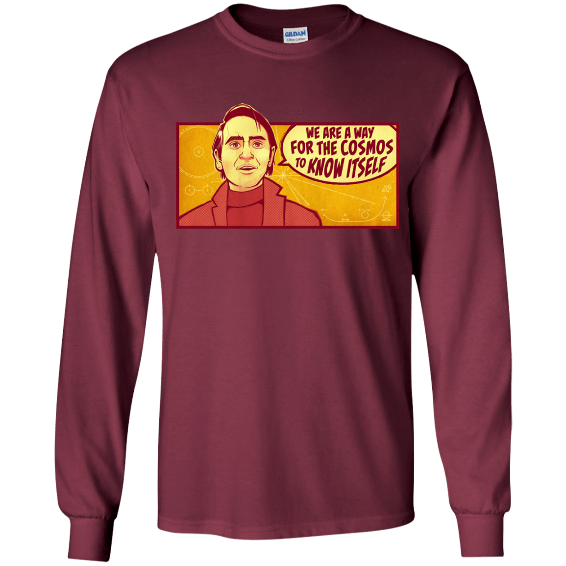 T-Shirts Maroon / YS SAGAN Cosmos Youth Long Sleeve T-Shirt