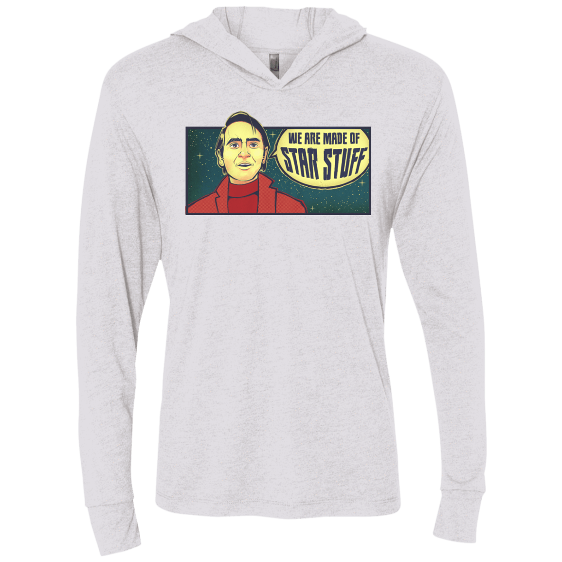 T-Shirts Heather White / X-Small SAGAN Star Stuff Triblend Long Sleeve Hoodie Tee