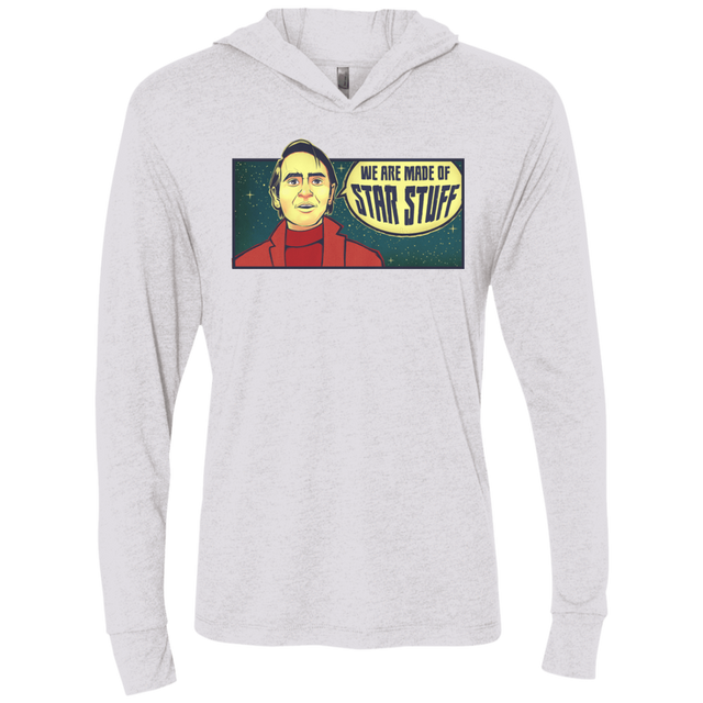 T-Shirts Heather White / X-Small SAGAN Star Stuff Triblend Long Sleeve Hoodie Tee