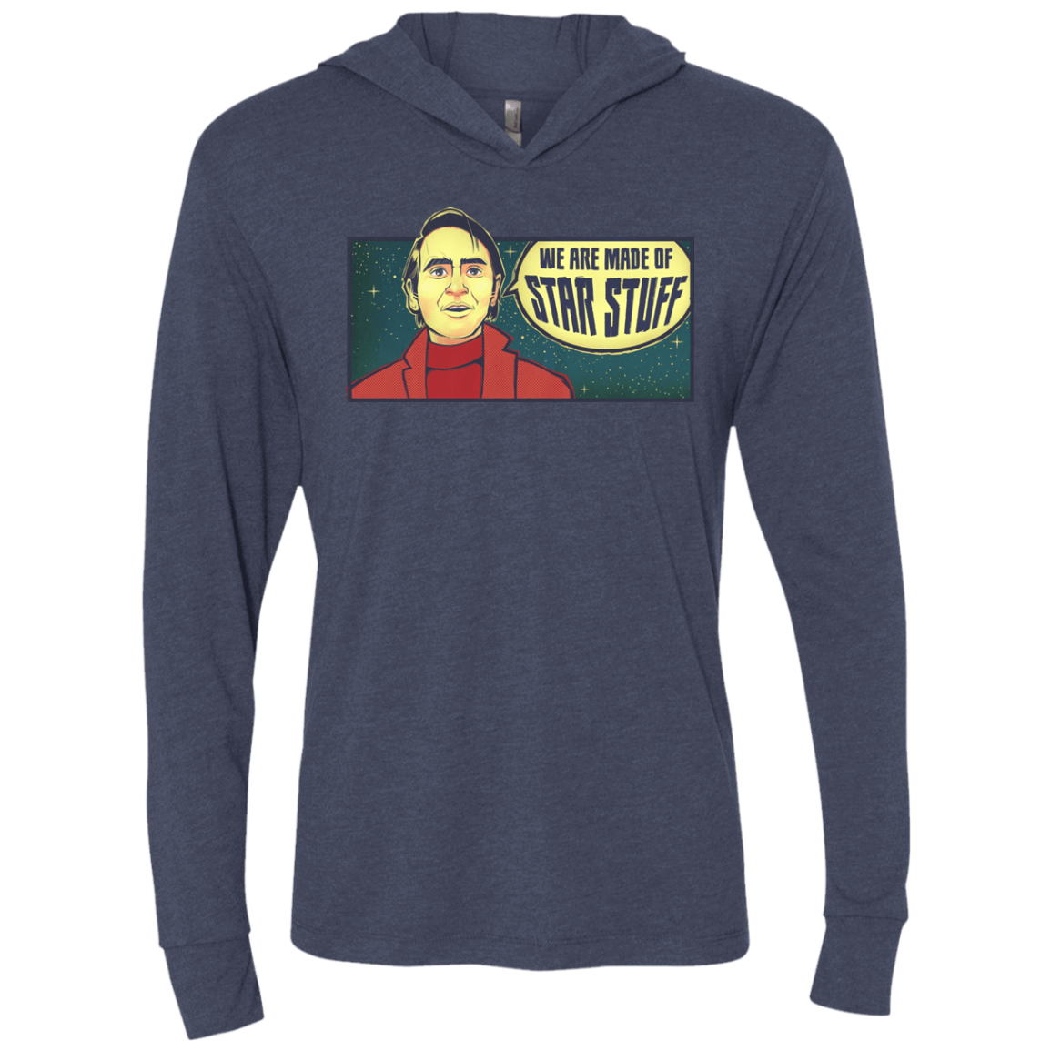 T-Shirts Vintage Navy / X-Small SAGAN Star Stuff Triblend Long Sleeve Hoodie Tee