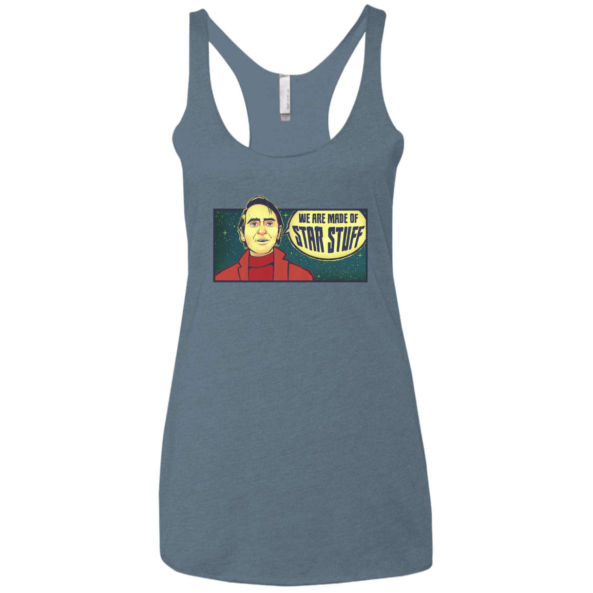 T-Shirts Indigo / X-Small SAGAN Star Stuff Women's Triblend Racerback Tank
