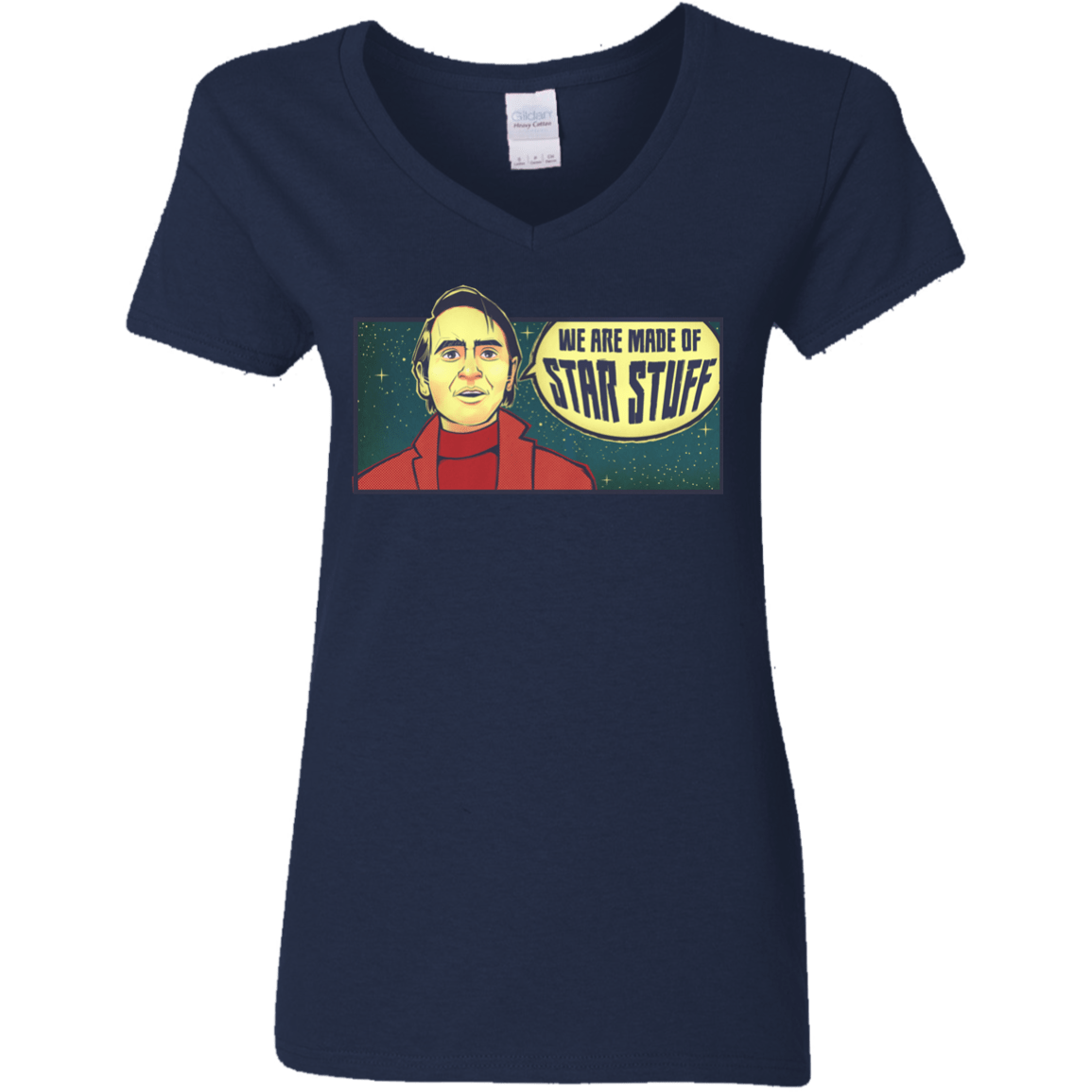 T-Shirts Navy / S SAGAN Star Stuff Women's V-Neck T-Shirt