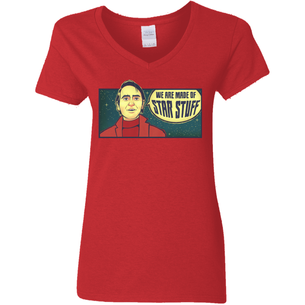 T-Shirts Red / S SAGAN Star Stuff Women's V-Neck T-Shirt