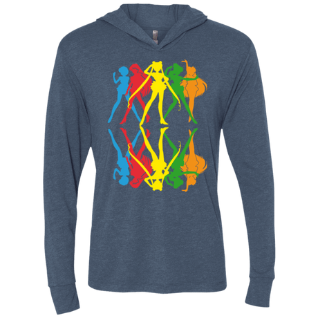 T-Shirts Indigo / X-Small Sailor Mirror Triblend Long Sleeve Hoodie Tee