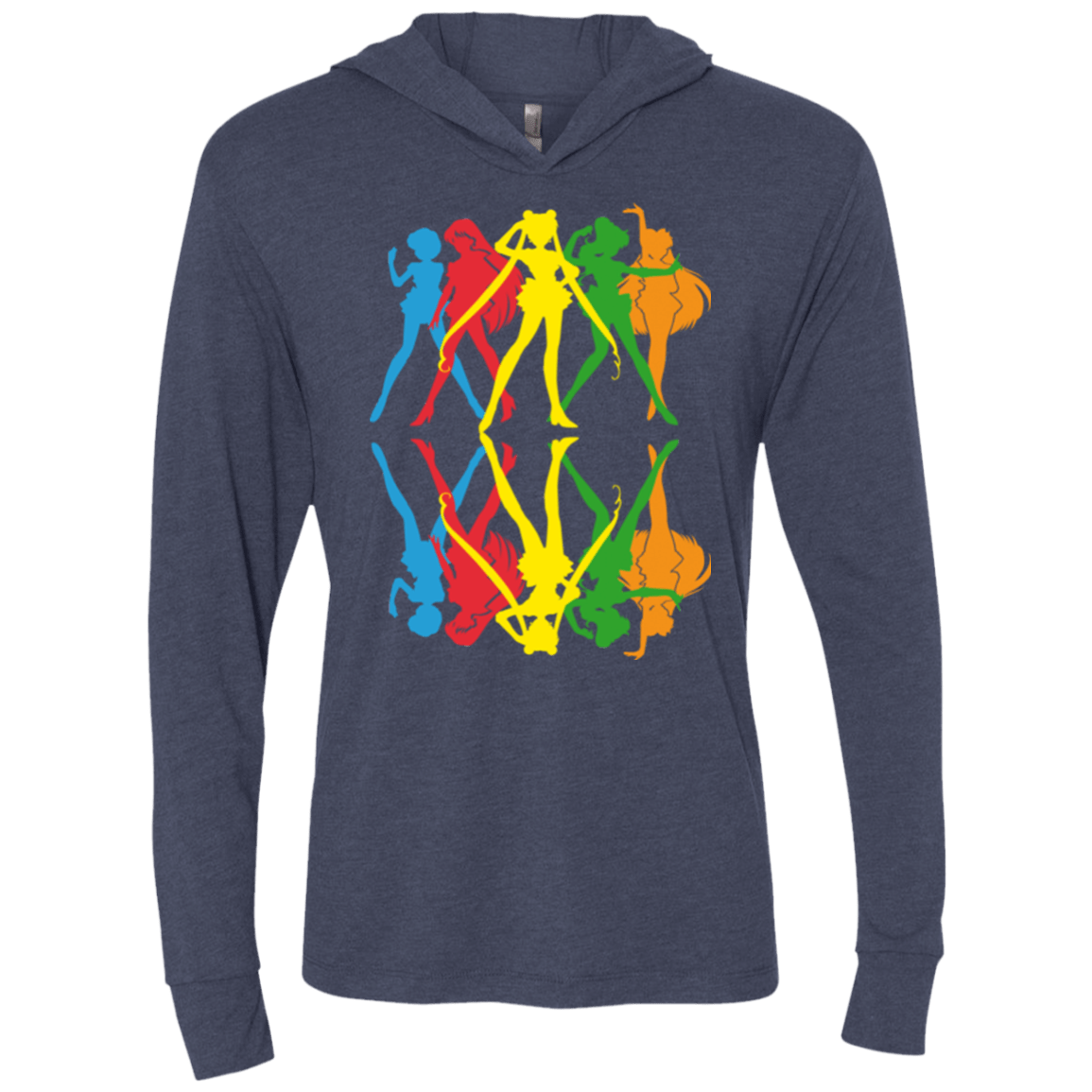 T-Shirts Vintage Navy / X-Small Sailor Mirror Triblend Long Sleeve Hoodie Tee