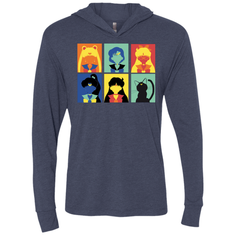 T-Shirts Vintage Navy / X-Small Sailor pop Triblend Long Sleeve Hoodie Tee