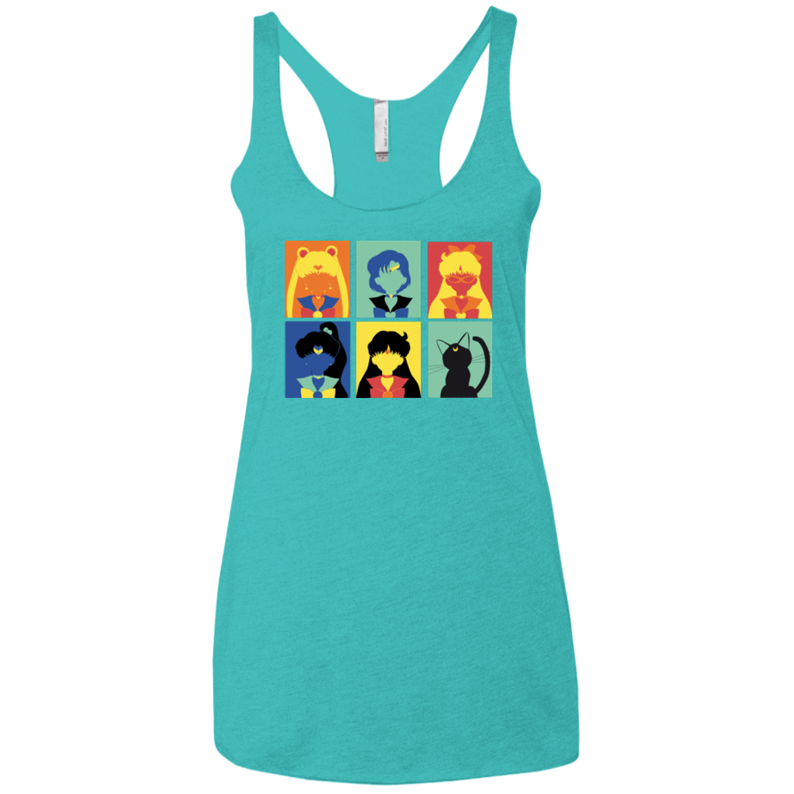 T-Shirts Tahiti Blue / X-Small Sailor pop Women's Triblend Racerback Tank