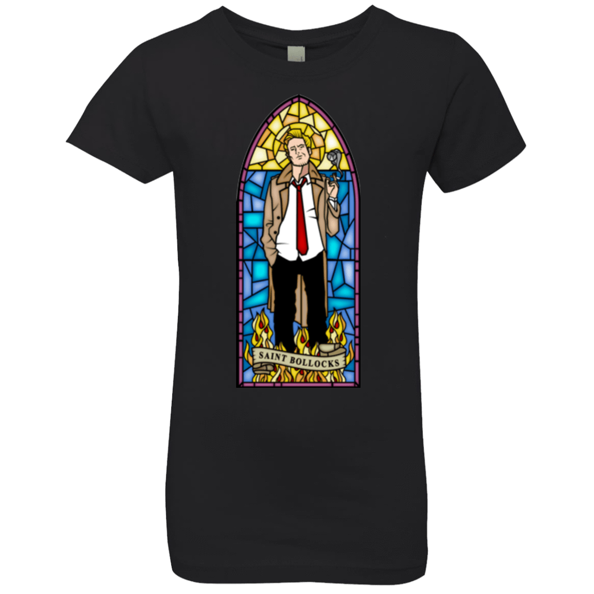T-Shirts Black / YXS Saint Bollocks Girls Premium T-Shirt