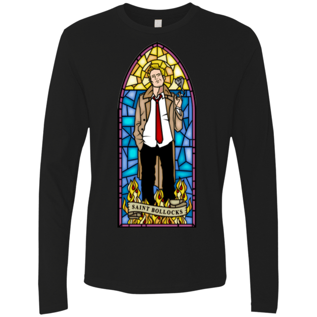 T-Shirts Black / Small Saint Bollocks Men's Premium Long Sleeve