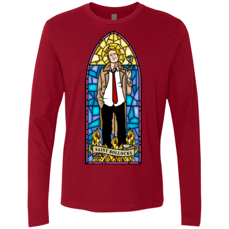 T-Shirts Cardinal / Small Saint Bollocks Men's Premium Long Sleeve
