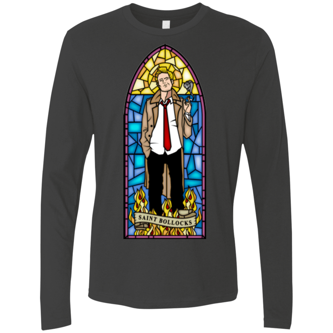 T-Shirts Heavy Metal / Small Saint Bollocks Men's Premium Long Sleeve
