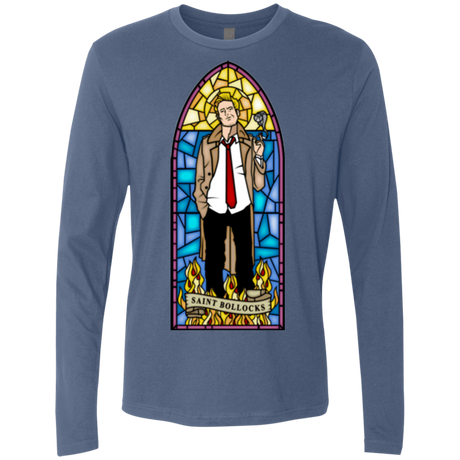 T-Shirts Indigo / Small Saint Bollocks Men's Premium Long Sleeve