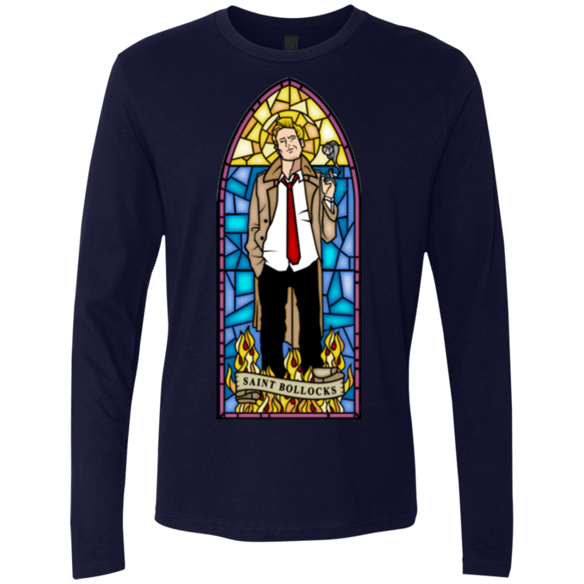 T-Shirts Midnight Navy / Small Saint Bollocks Men's Premium Long Sleeve