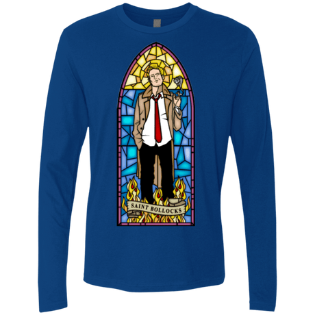 T-Shirts Royal / Small Saint Bollocks Men's Premium Long Sleeve
