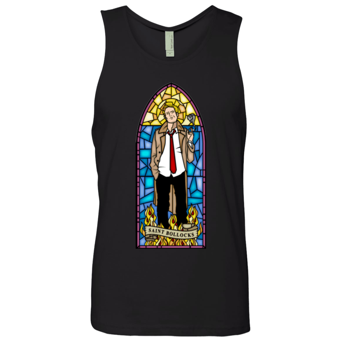 T-Shirts Black / Small Saint Bollocks Men's Premium Tank Top