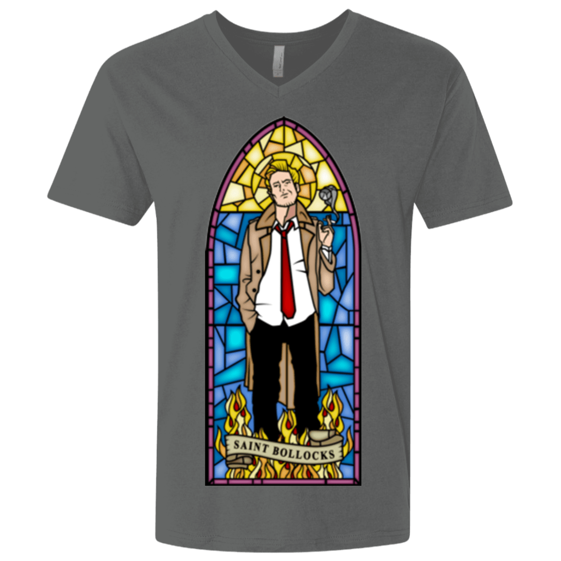 T-Shirts Heavy Metal / X-Small Saint Bollocks Men's Premium V-Neck