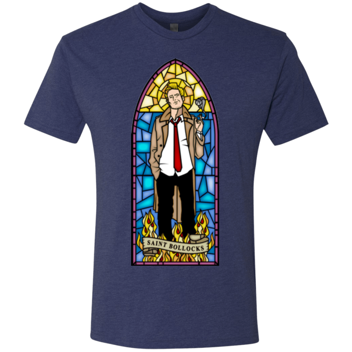T-Shirts Vintage Navy / Small Saint Bollocks Men's Triblend T-Shirt