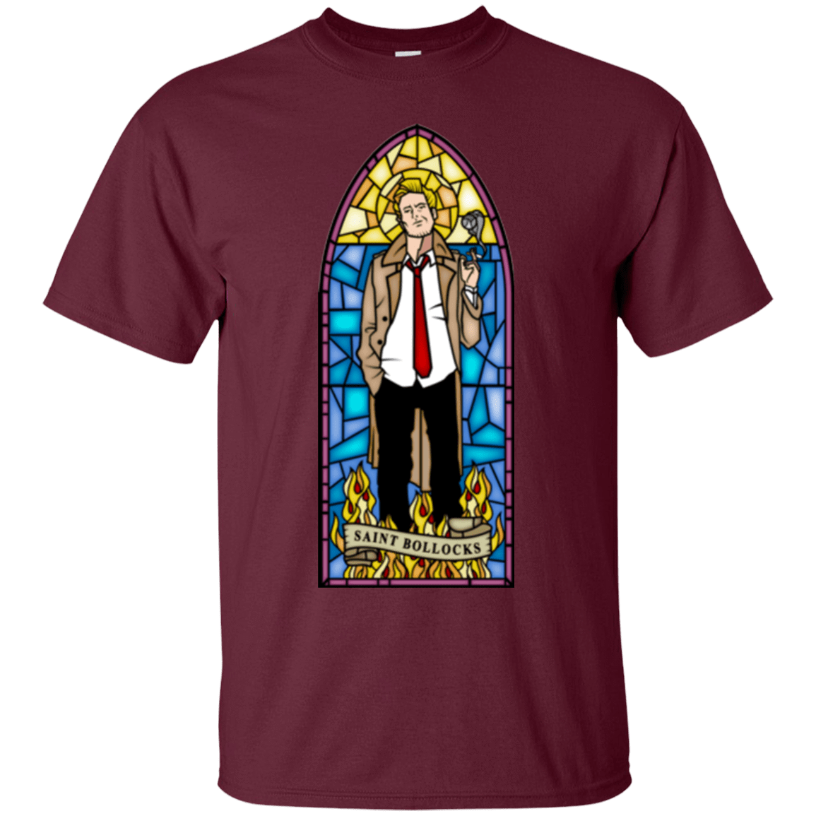 T-Shirts Maroon / Small Saint Bollocks T-Shirt