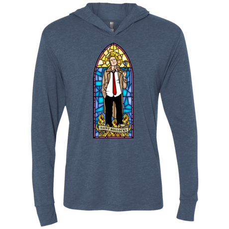 T-Shirts Indigo / X-Small Saint Bollocks Triblend Long Sleeve Hoodie Tee