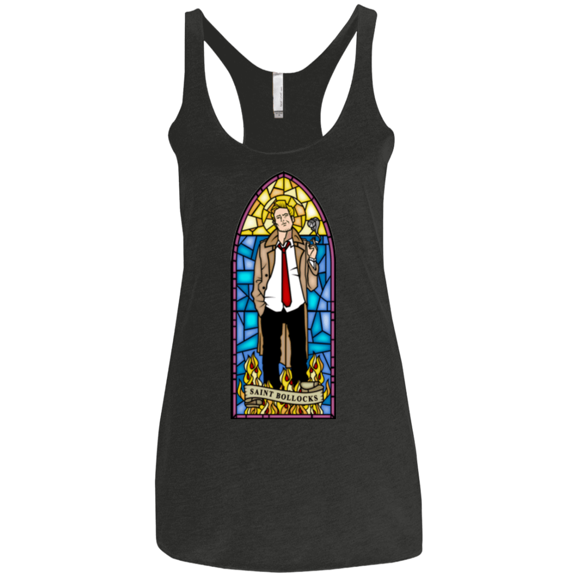 T-Shirts Vintage Black / X-Small Saint Bollocks Women's Triblend Racerback Tank