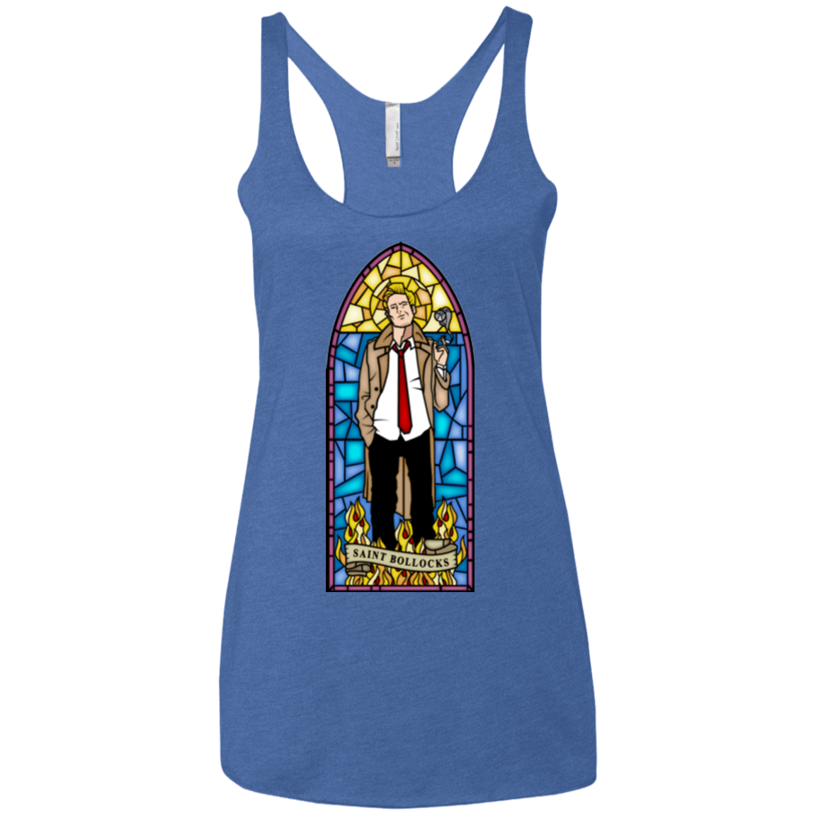 T-Shirts Vintage Royal / X-Small Saint Bollocks Women's Triblend Racerback Tank