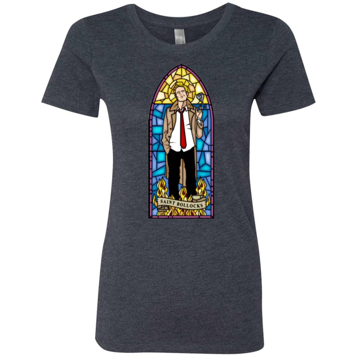 T-Shirts Vintage Navy / Small Saint Bollocks Women's Triblend T-Shirt
