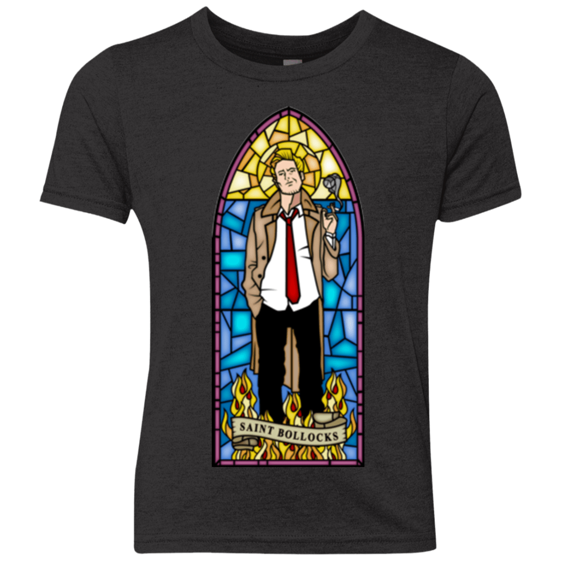 T-Shirts Vintage Black / YXS Saint Bollocks Youth Triblend T-Shirt