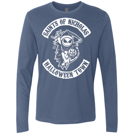 T-Shirts Indigo / Small Saints of Nicholas Men's Premium Long Sleeve