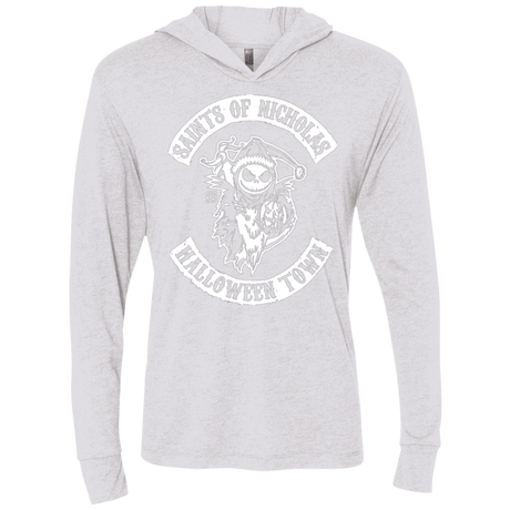 T-Shirts Heather White / X-Small Saints of Nicholas Triblend Long Sleeve Hoodie Tee