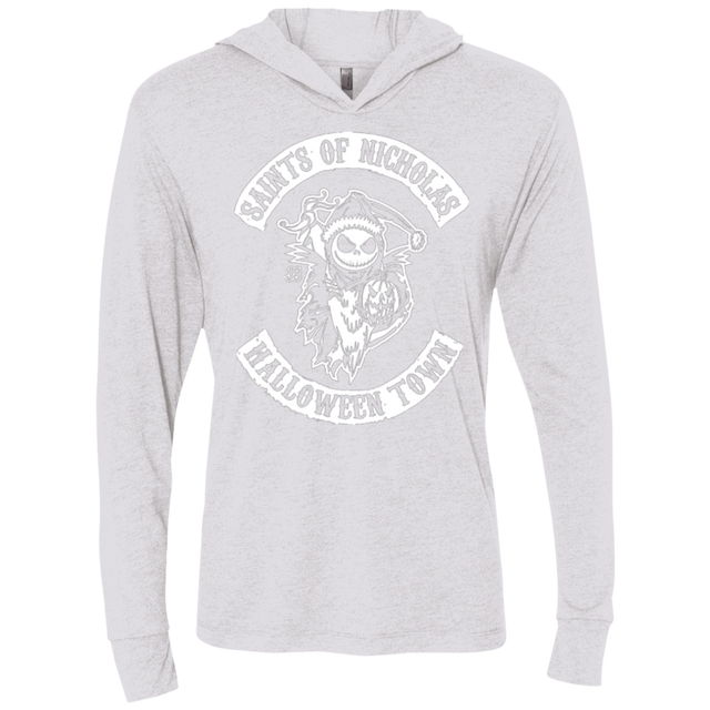 T-Shirts Heather White / X-Small Saints of Nicholas Triblend Long Sleeve Hoodie Tee