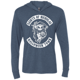 T-Shirts Indigo / X-Small Saints of Nicholas Triblend Long Sleeve Hoodie Tee