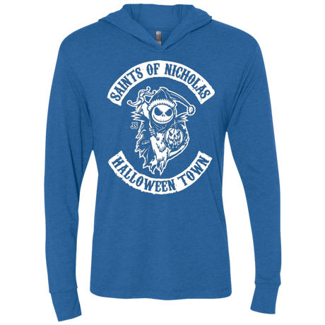 T-Shirts Vintage Royal / X-Small Saints of Nicholas Triblend Long Sleeve Hoodie Tee