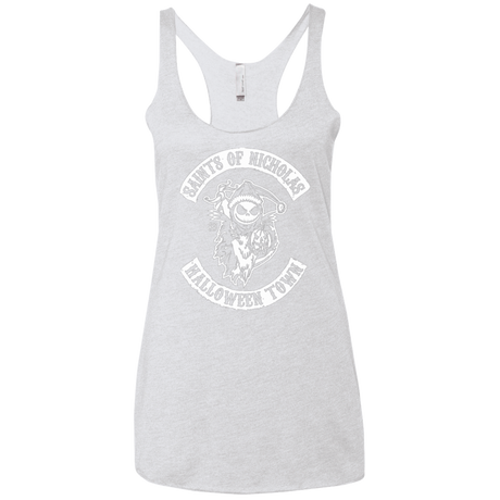 T-Shirts Heather White / X-Small Saints of Nicholas Women's Triblend Racerback Tank