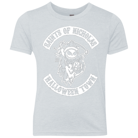 T-Shirts Heather White / YXS Saints of Nicholas Youth Triblend T-Shirt