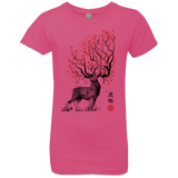 T-Shirts Hot Pink / YXS Sakura Deer Girls Premium T-Shirt