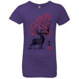 T-Shirts Purple Rush / YXS Sakura Deer Girls Premium T-Shirt