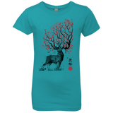 T-Shirts Tahiti Blue / YXS Sakura Deer Girls Premium T-Shirt