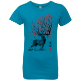T-Shirts Turquoise / YXS Sakura Deer Girls Premium T-Shirt