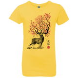 T-Shirts Vibrant Yellow / YXS Sakura Deer Girls Premium T-Shirt