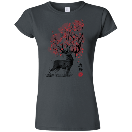 T-Shirts Charcoal / S Sakura Deer Junior Slimmer-Fit T-Shirt