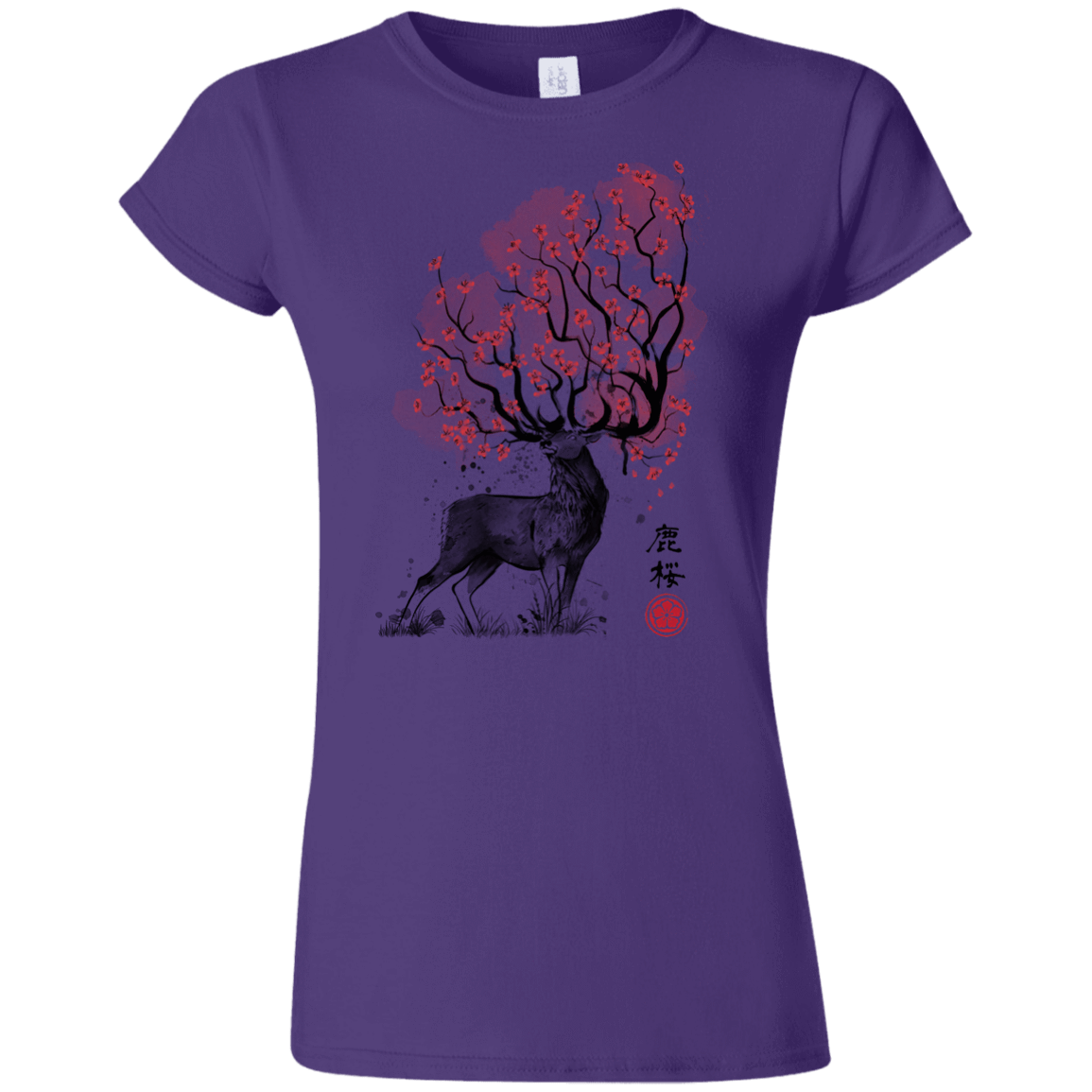 T-Shirts Purple / S Sakura Deer Junior Slimmer-Fit T-Shirt