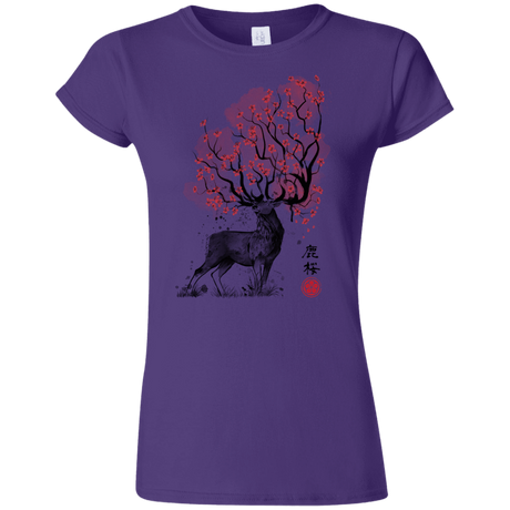 T-Shirts Purple / S Sakura Deer Junior Slimmer-Fit T-Shirt