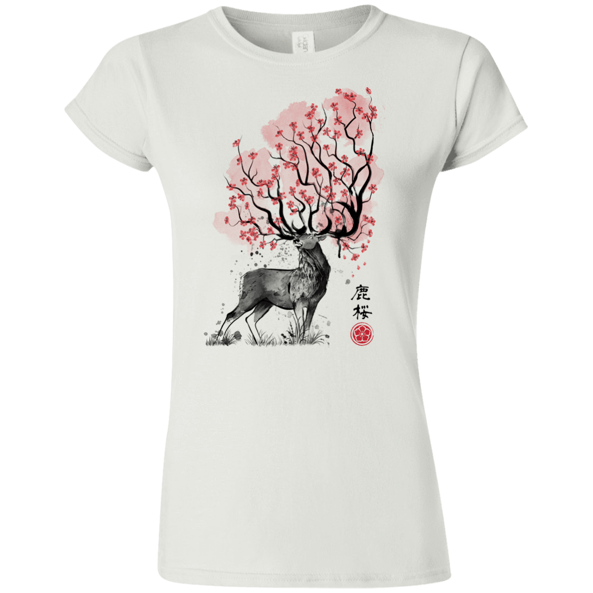 T-Shirts White / S Sakura Deer Junior Slimmer-Fit T-Shirt