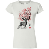 T-Shirts White / S Sakura Deer Junior Slimmer-Fit T-Shirt